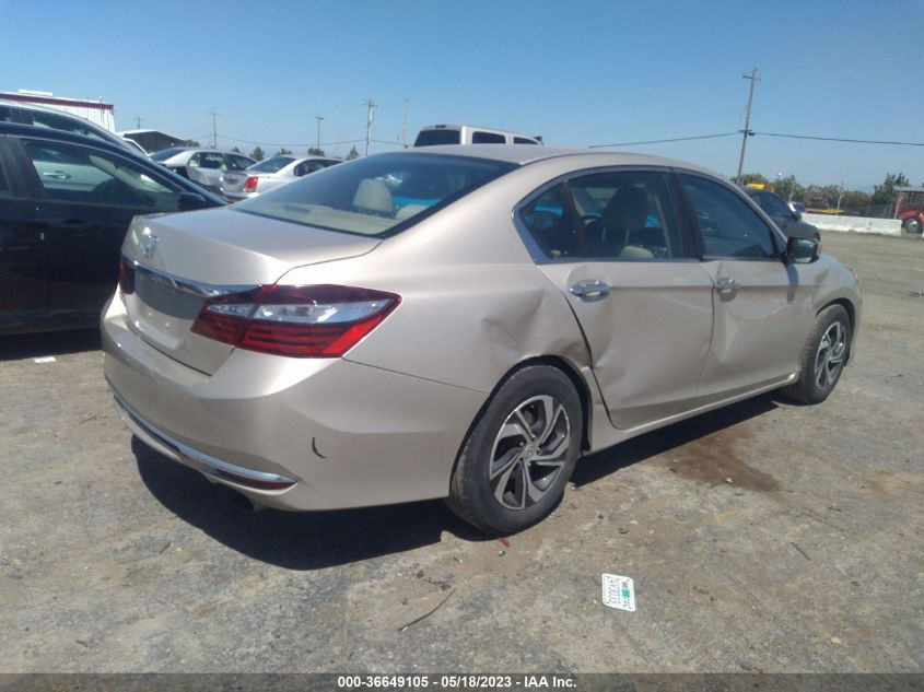 2016 HONDA ACCORD SEDAN LX - 1HGCR2F31GA027522