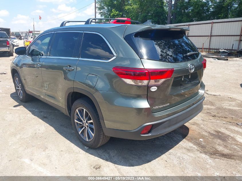 2019 TOYOTA HIGHLANDER SE/XLE - 5TDKZRFH8KS333384
