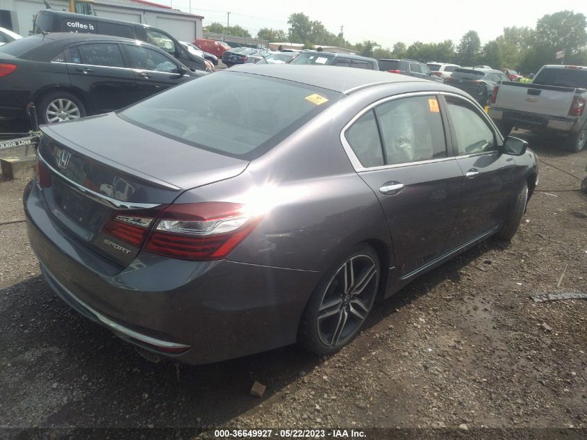 2016 HONDA ACCORD SEDAN SPORT - 1HGCR2F54GA070270