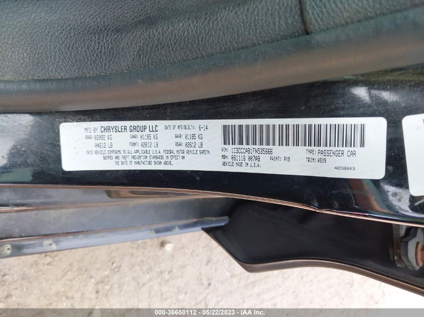 2015 CHRYSLER 200 LIMITED - 1C3CCCAB1FN535666