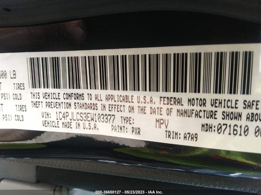 2014 JEEP CHEROKEE LATITUDE - 1C4PJLCS3EW103377