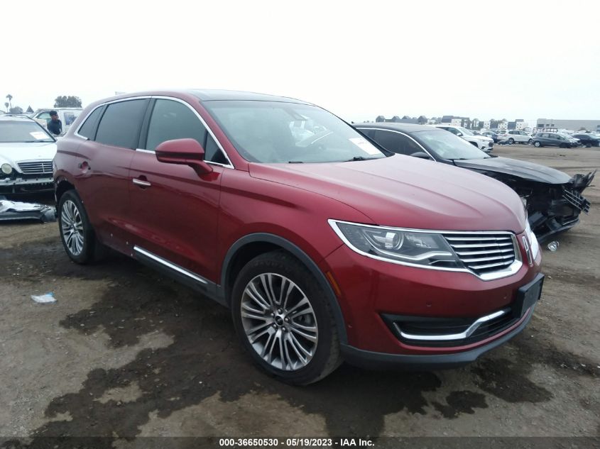 2016 LINCOLN MKX RESERVE - 2LMTJ8LR1GBL44822