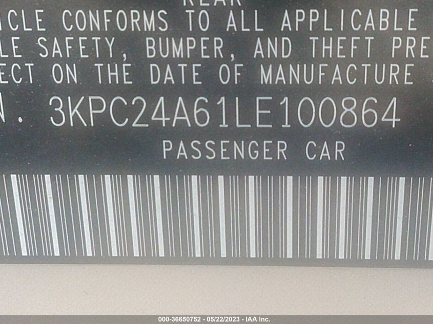 2020 HYUNDAI ACCENT SEL - 3KPC24A61LE100864