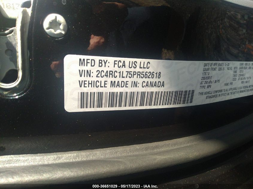 2023 CHRYSLER PACIFICA HYBRID TOURING L - 2C4RC1L75PR562618