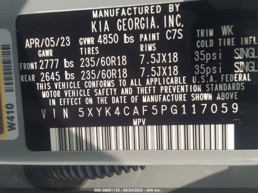 2023 KIA SPORTAGE SX - 5XYK4CAF5PG117059