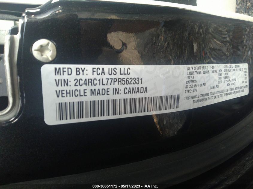 2023 CHRYSLER PACIFICA HYBRID TOURING L - 2C4RC1L77PR562331
