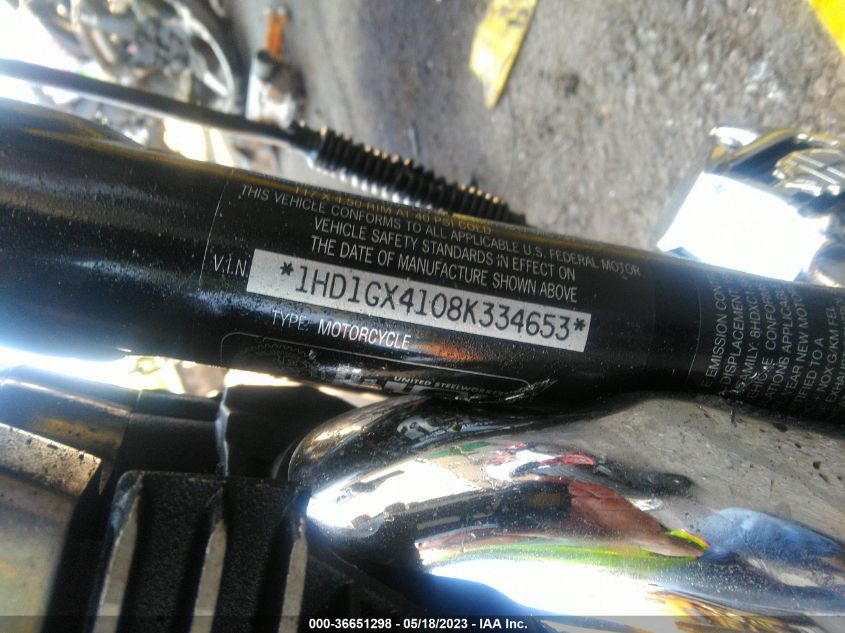 2008 HARLEY-DAVIDSON FXDBI 1HD1GX4108K334653