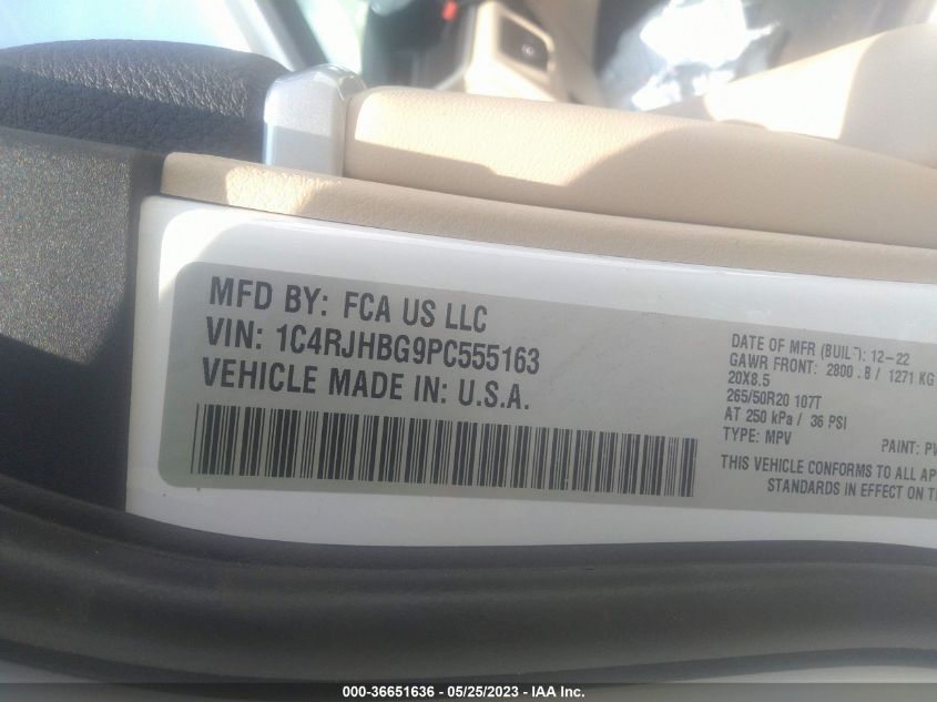 2023 JEEP GRAND CHEROKEE LIMITED - 1C4RJHBG9PC555163