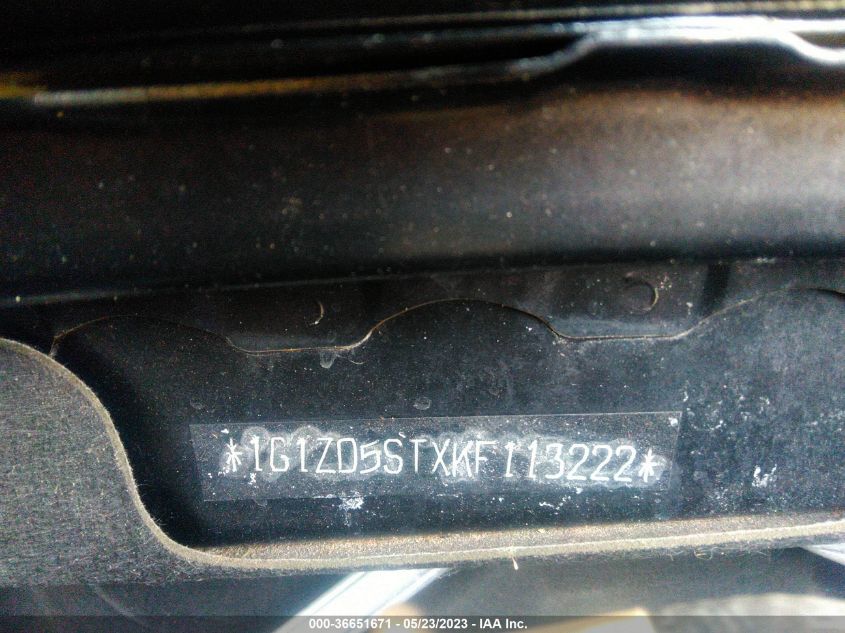 2019 CHEVROLET MALIBU LT - 1G1ZD5STXKF113222