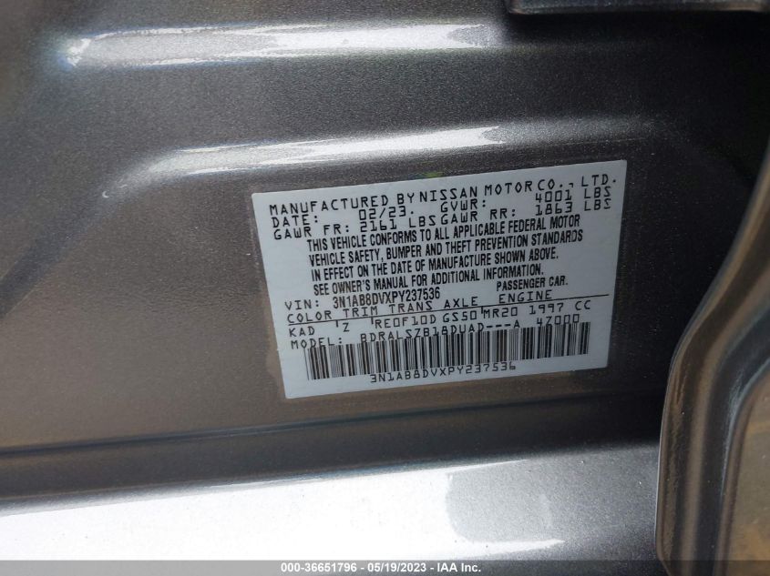 2023 NISSAN SENTRA SR - 3N1AB8DVXPY237536