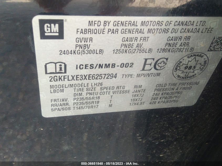 2014 GMC TERRAIN SLT - 2GKFLXE3XE6257294