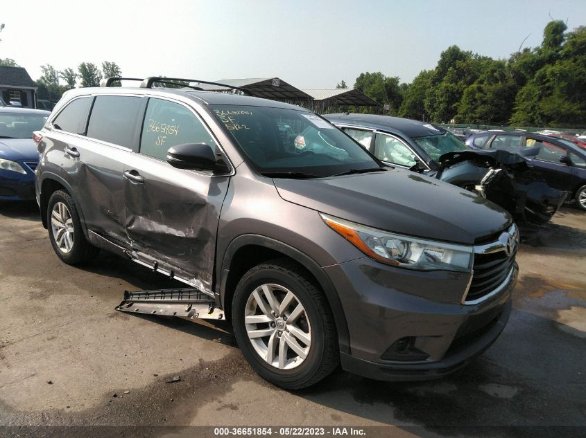 2015 TOYOTA HIGHLANDER LE - 5TDBKRFH4FS177466