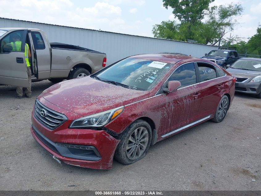 2016 HYUNDAI SONATA 2.4L SPORT - 5NPE34AF2GH321915