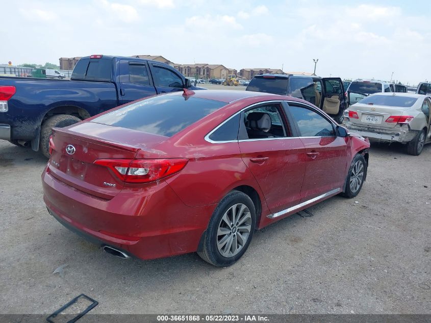 2016 HYUNDAI SONATA 2.4L SPORT - 5NPE34AF2GH321915