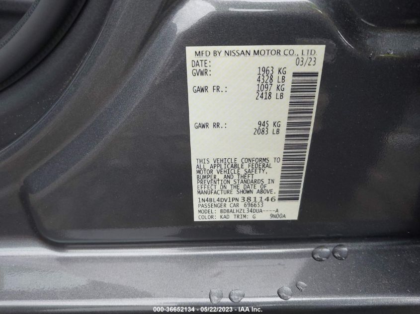 2023 NISSAN ALTIMA 2.5 SV - 1N4BL4DV1PN381146