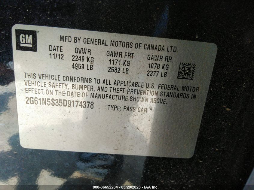 2013 CADILLAC XTS - 2G61N5S35D9174378
