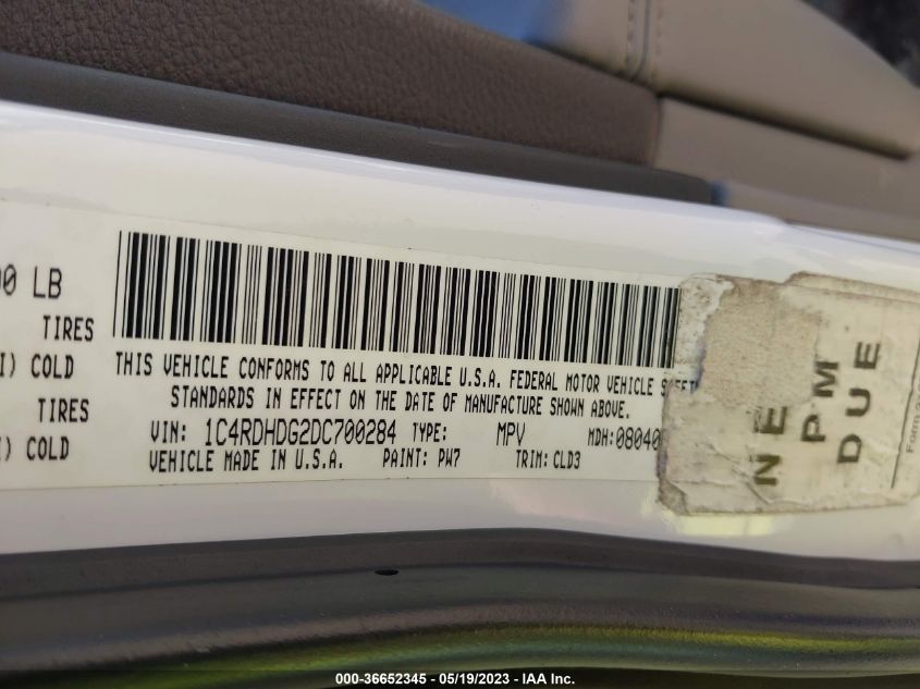 2013 DODGE DURANGO CREW - 1C4RDHDG2DC700284