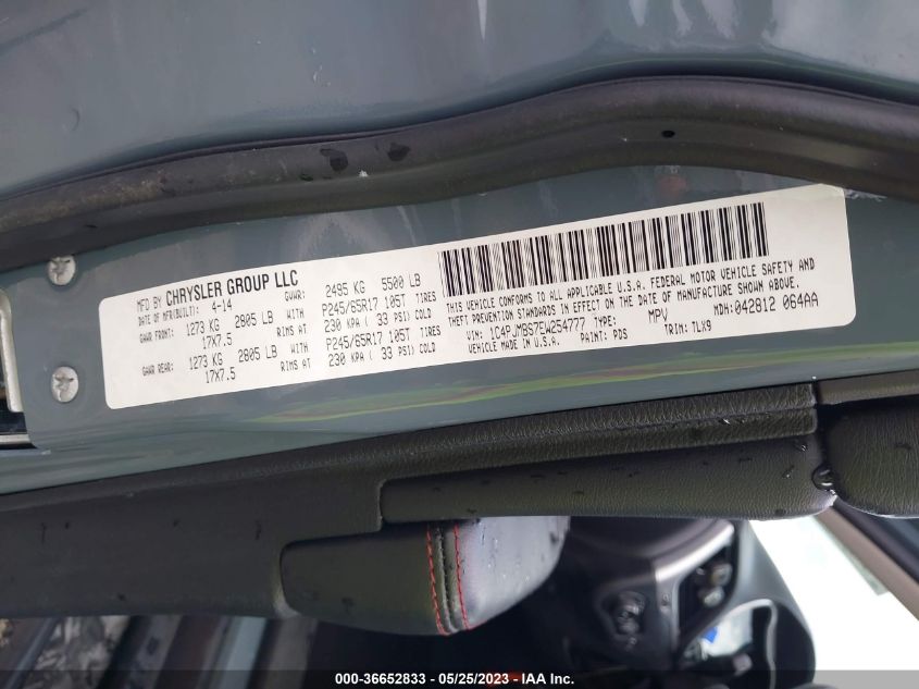 2014 JEEP CHEROKEE TRAILHAWK - 1C4PJMBS7EW254777