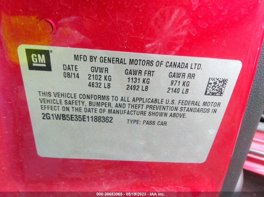 2014 CHEVROLET IMPALA LIMITED LT - 2G1WB5E35E1188362