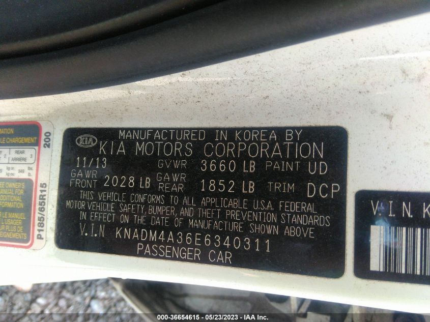 2014 KIA RIO LX - KNADM4A36E6340311