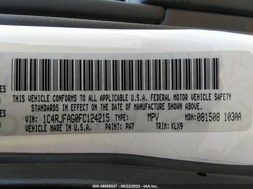 2015 JEEP GRAND CHEROKEE ALTITUDE - 1C4RJFAG0FC124215