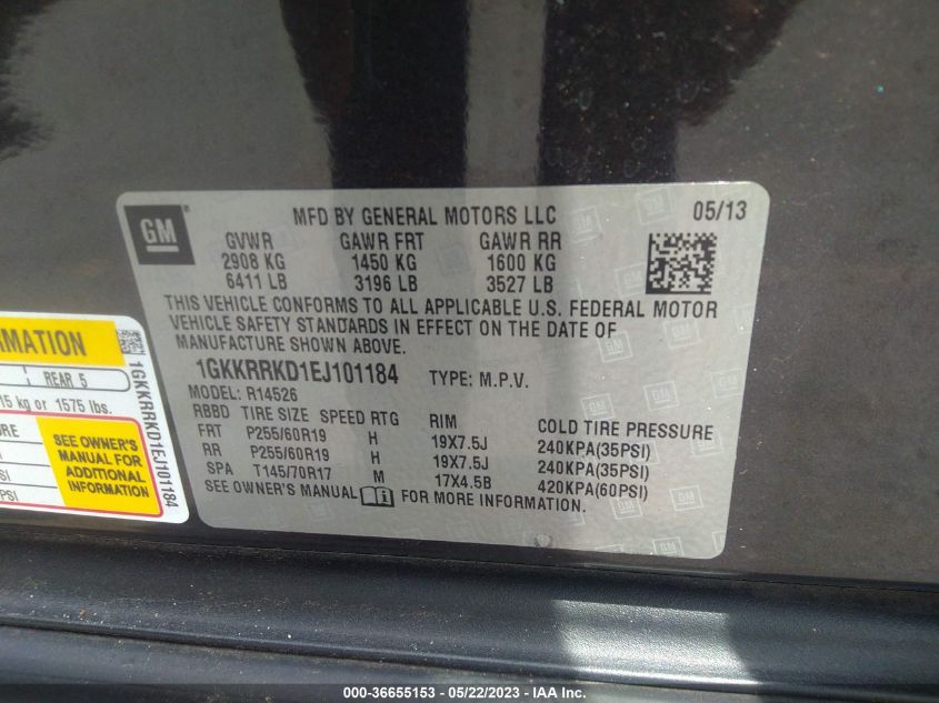 2014 GMC ACADIA SLT - 1GKKRRKD1EJ101184