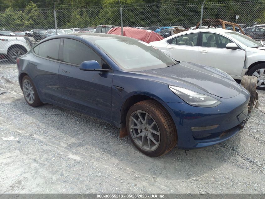 2022 TESLA MODEL 3 LONG RANGE - 5YJ3E1EB5NF107780