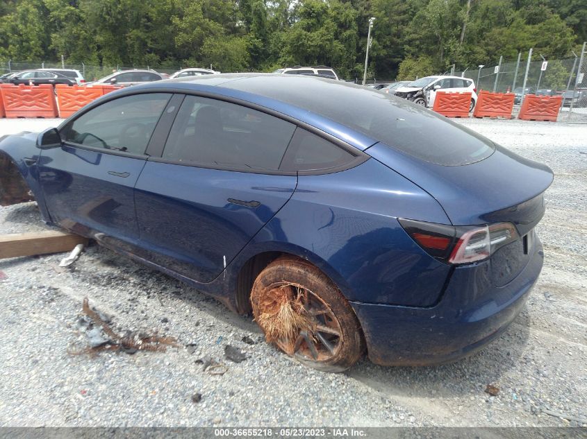 2022 TESLA MODEL 3 LONG RANGE - 5YJ3E1EB5NF107780