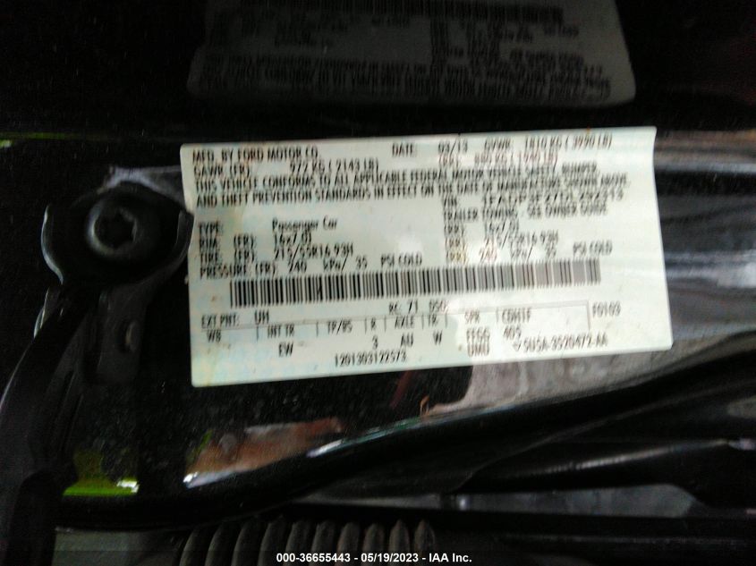 2013 FORD FOCUS SE - 1FADP3F27DL292313