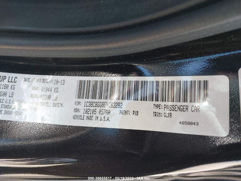 2014 CHRYSLER 200 S - 1C3BCBGG8EN163282