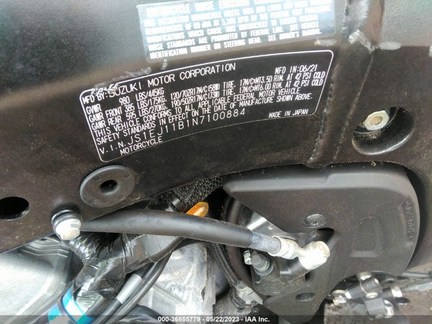 2022 SUZUKI GSX1300 RR JS1EJ11B1N7100884
