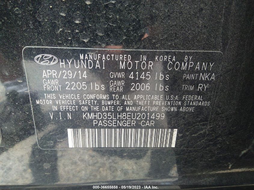 2014 HYUNDAI ELANTRA GT - KMHD35LH8EU201499