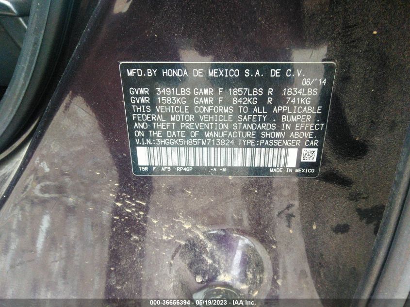 2015 HONDA FIT EX-L/EX - 3HGGK5H85FM713824