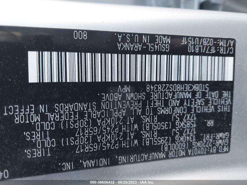 2013 TOYOTA HIGHLANDER - 5TDBK3EH8DS228348