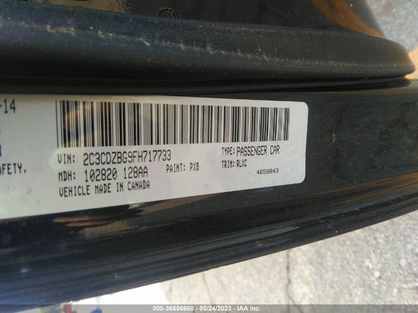 2015 DODGE CHALLENGER SXT PLUS - 2C3CDZBG9FH717733