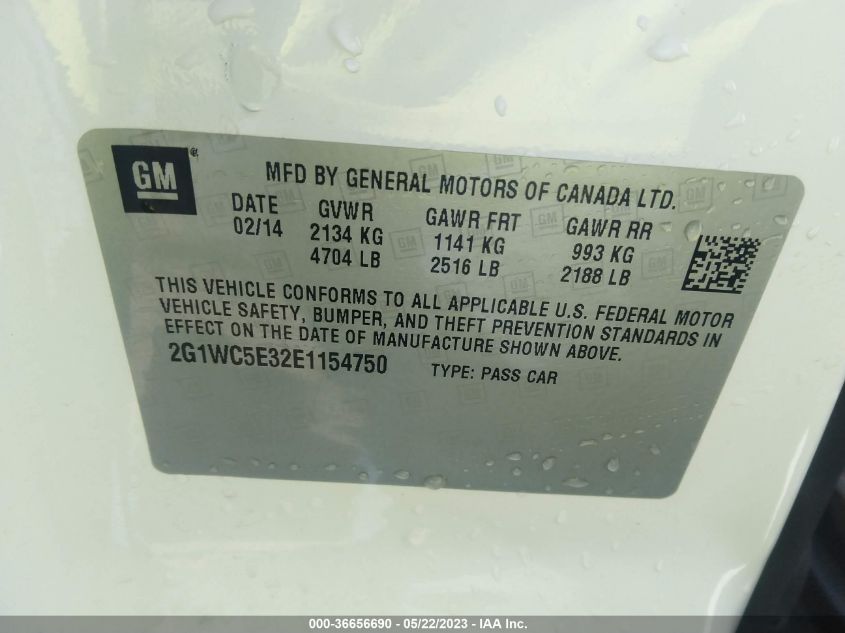 2014 CHEVROLET IMPALA LIMITED LTZ - 2G1WC5E32E1154750