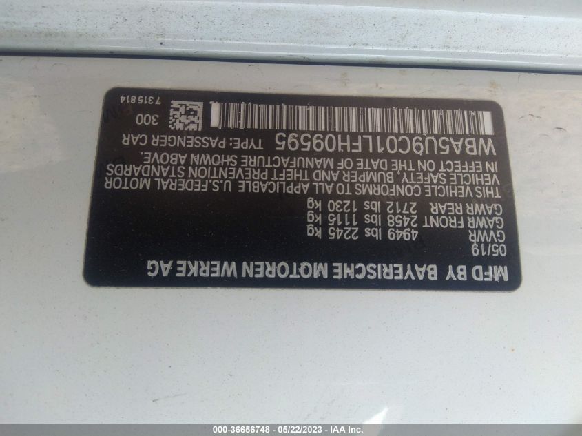 2020 BMW 3 SERIES M340I XDRIVE - WBA5U9C01LFH09595