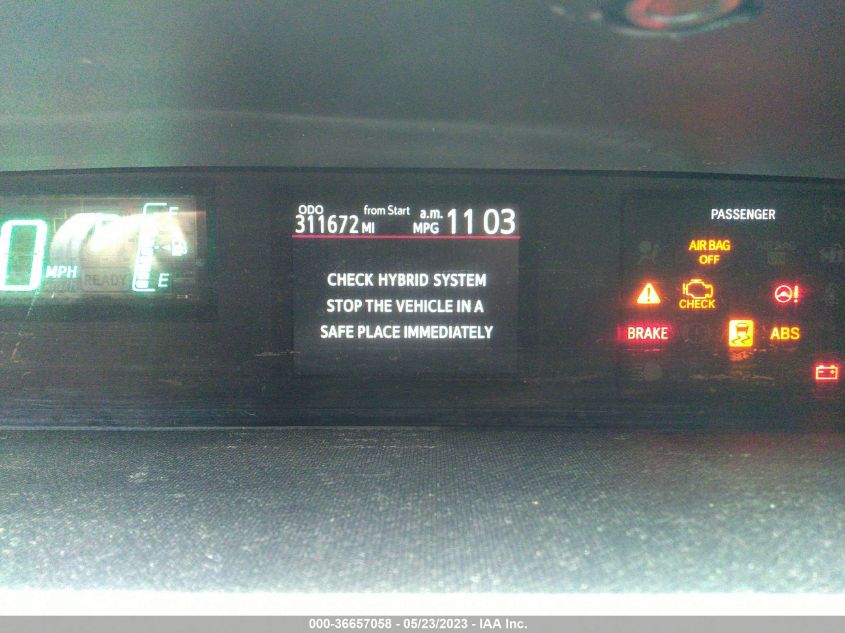 2013 TOYOTA PRIUS C ONE/TWO/THREE/FOUR - JTDKDTB34D1052074