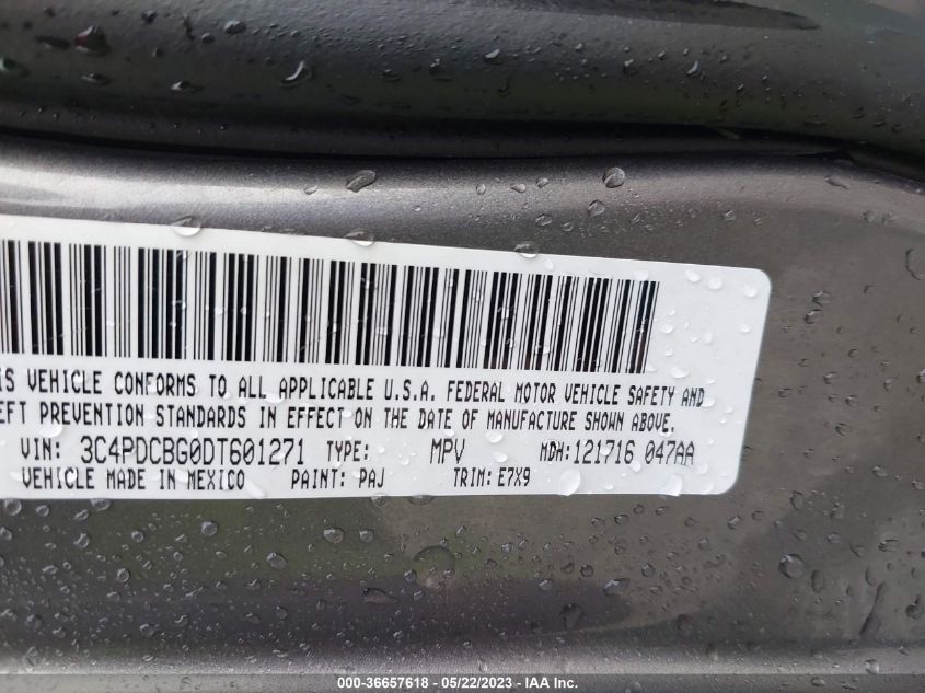2013 DODGE JOURNEY SXT - 3C4PDCBG0DT601271