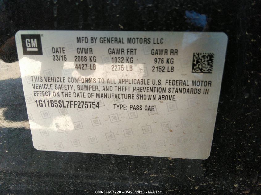 2015 CHEVROLET MALIBU LS - 1G11B5SL7FF275754