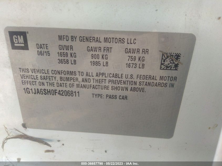 2015 CHEVROLET SONIC LS - 1G1JA6SH0F4206811