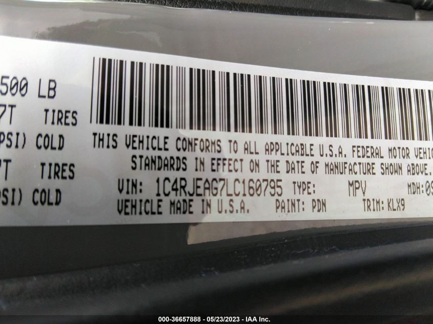 2020 JEEP GRAND CHEROKEE ALTITUDE - 1C4RJEAG7LC160795
