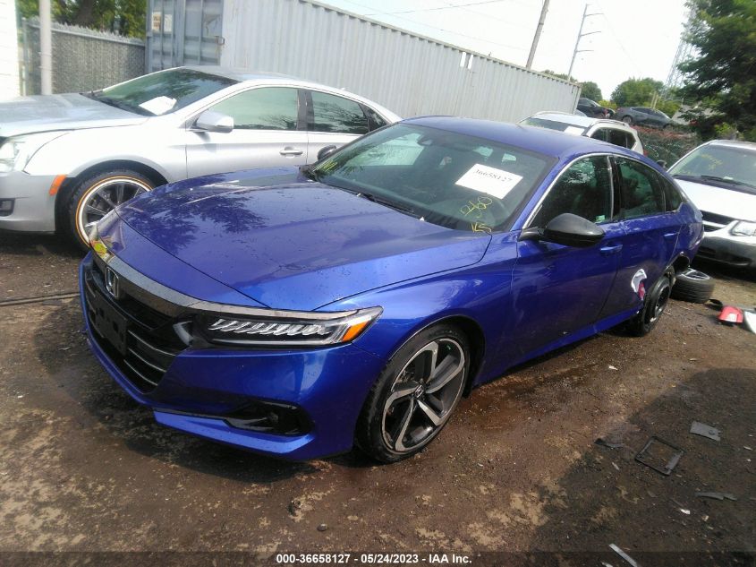 2021 HONDA ACCORD SEDAN SPORT - 1HGCV1F39MA103361