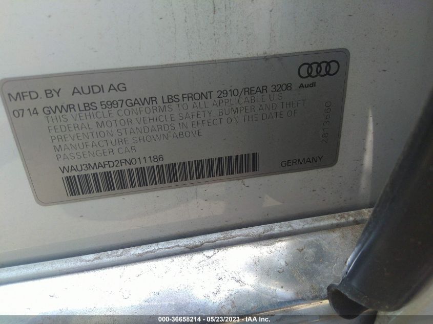 2015 AUDI A8 L 3.0L TDI - WAU3MAFD2FN011186