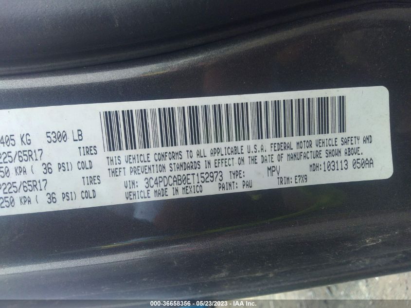 2014 DODGE JOURNEY SE - 3C4PDCAB0ET152973