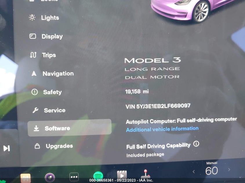 VIN 5YJ3E1EB2LF669097 2020 TESLA MODEL 3 LONG RANGE