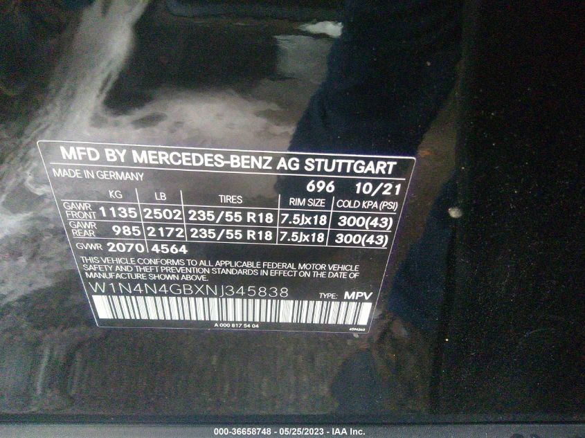 2022 MERCEDES-BENZ GLA GLA 250 - W1N4N4GBXNJ345838