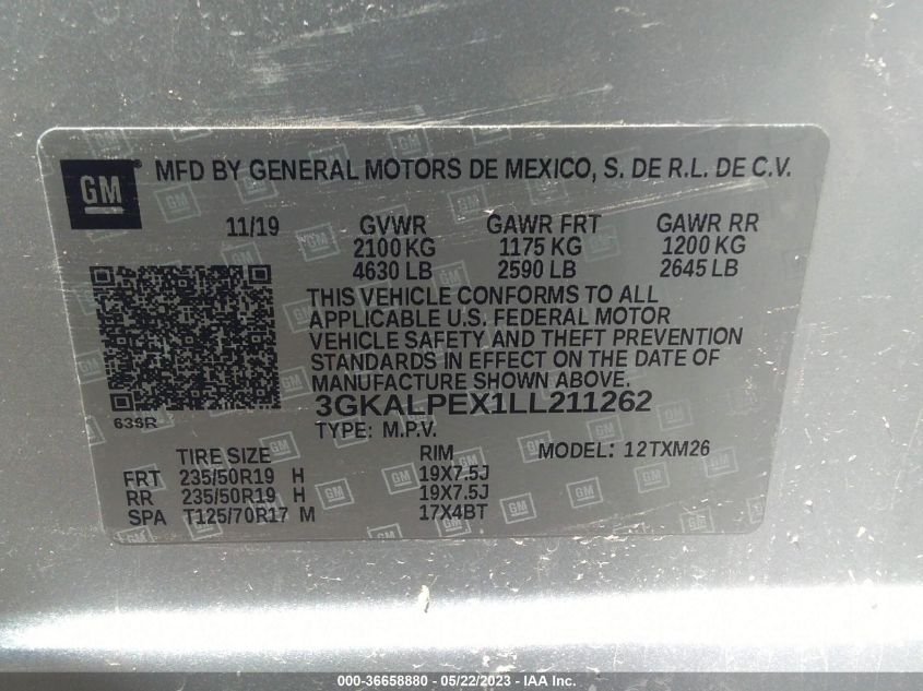 2020 GMC TERRAIN SLT - 3GKALPEX1LL211262