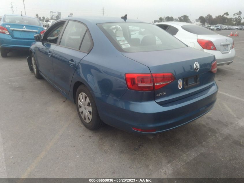 2015 VOLKSWAGEN JETTA SEDAN 2.0L S W/TECHNOLOGY - 3VW2K7AJ8FM269255