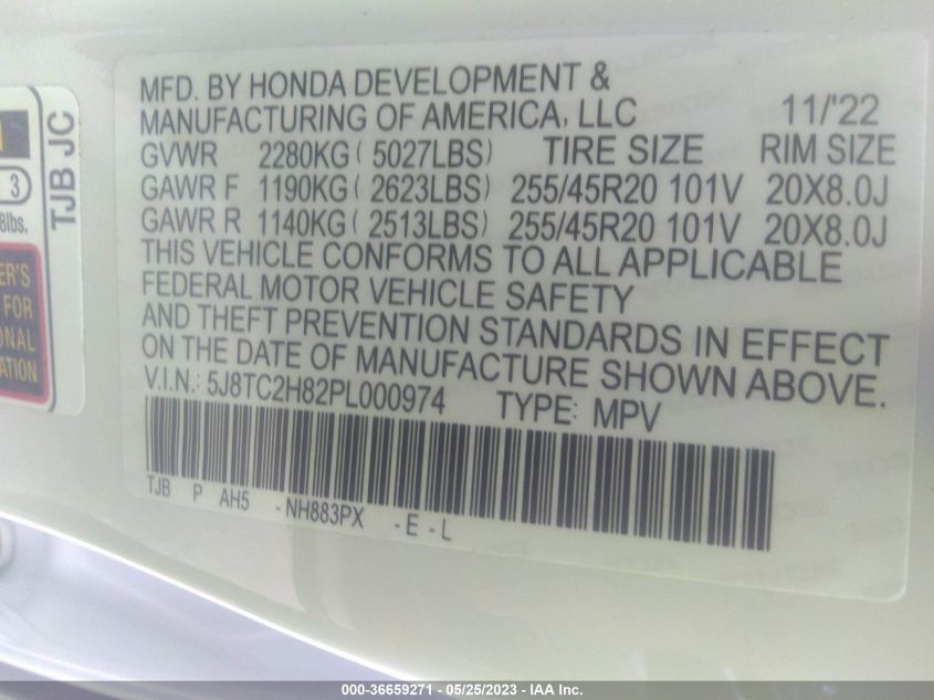 2023 ACURA RDX W/A-SPEC ADVANCE PACKAGE - 5J8TC2H82PL000974